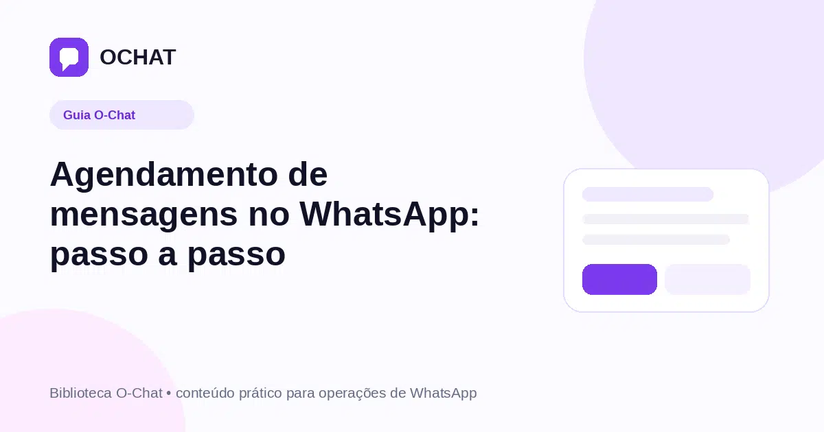 Agendamento de mensagens no WhatsApp: passo a passo