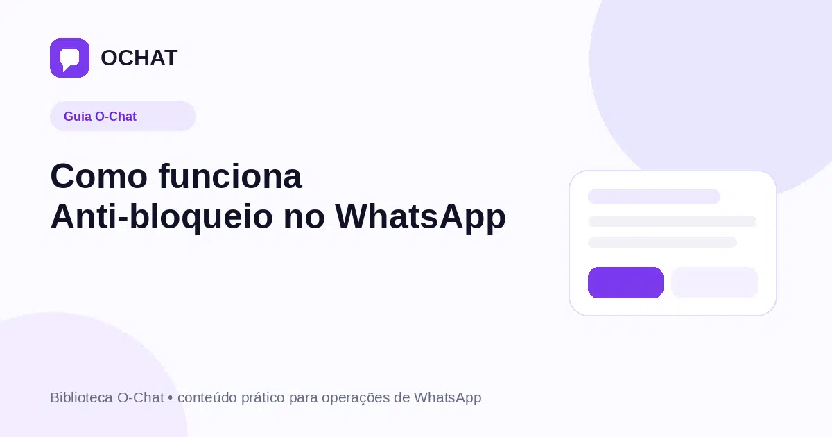 Como funciona Anti-bloqueio no WhatsApp