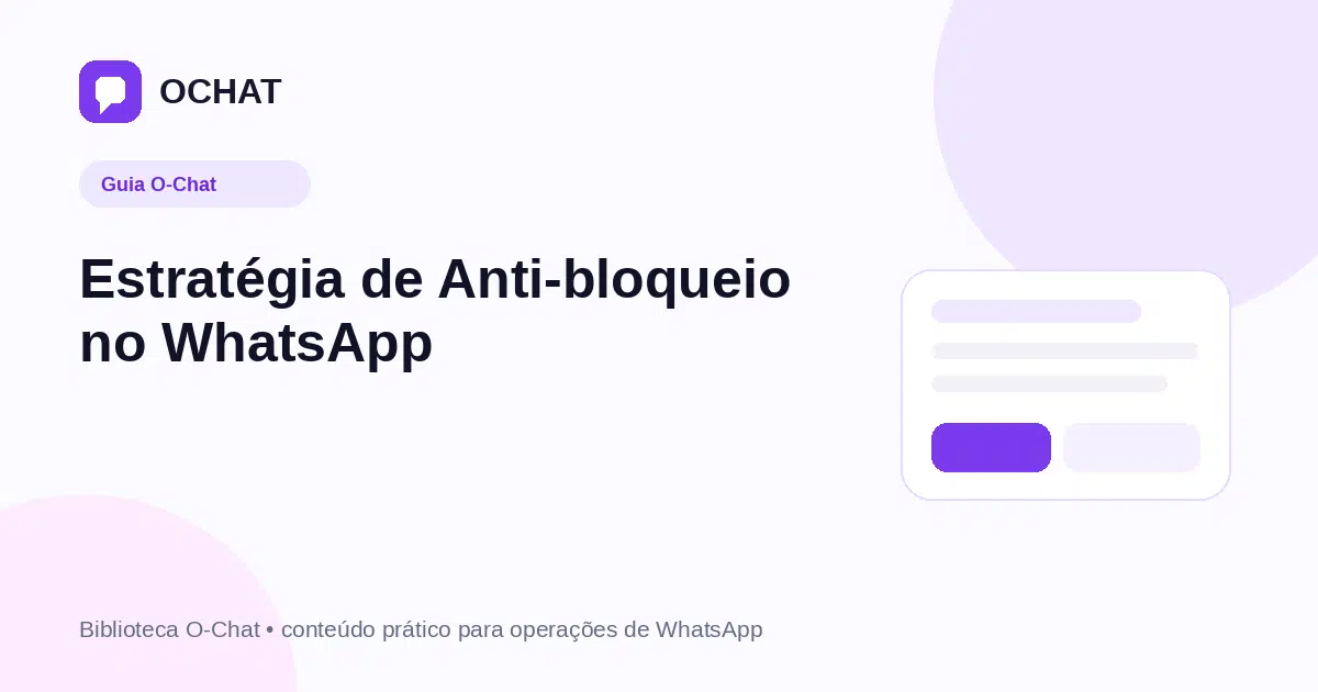 Estratégia de Anti-bloqueio no WhatsApp