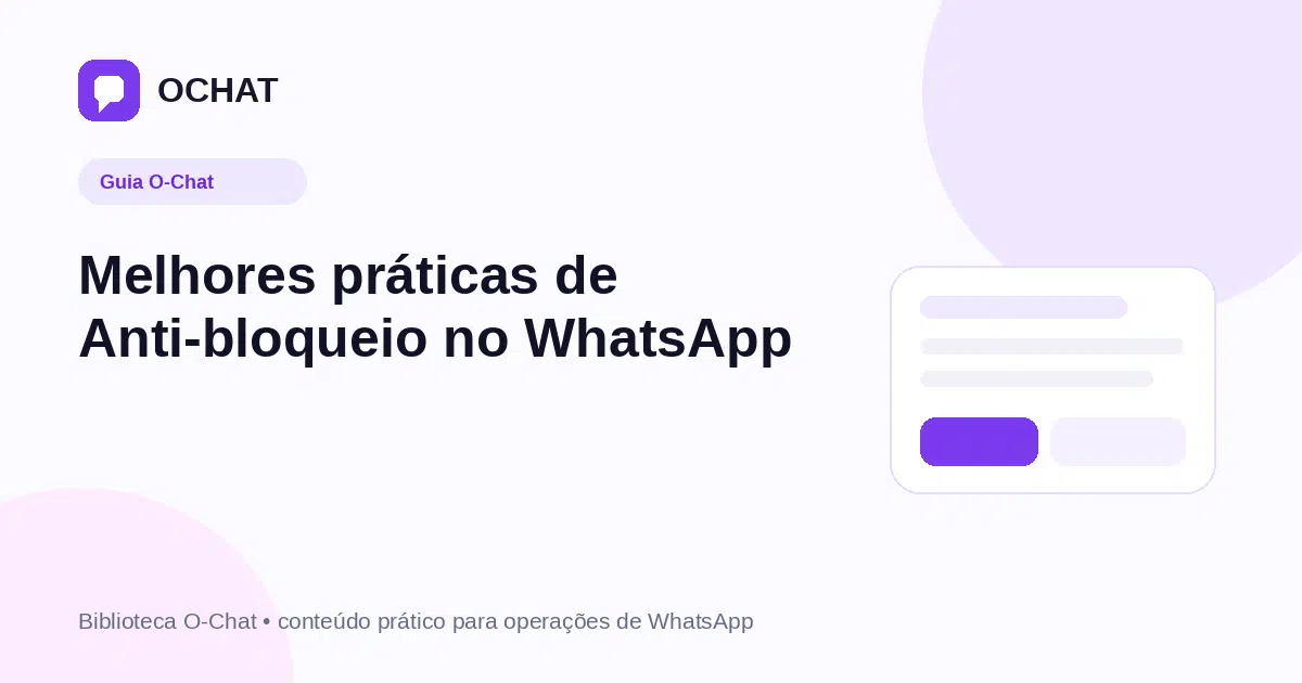 Melhores práticas de Anti-bloqueio no WhatsApp