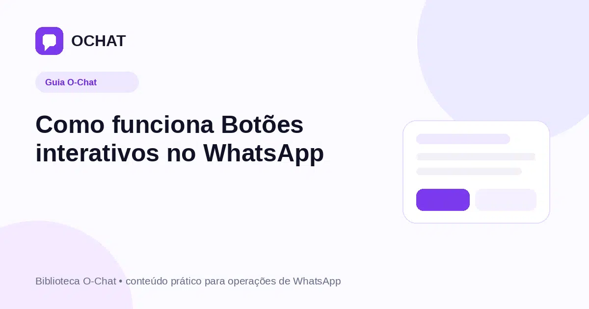 Como funciona Botões interativos no WhatsApp