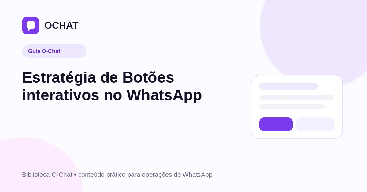 Estratégia de Botões interativos no WhatsApp