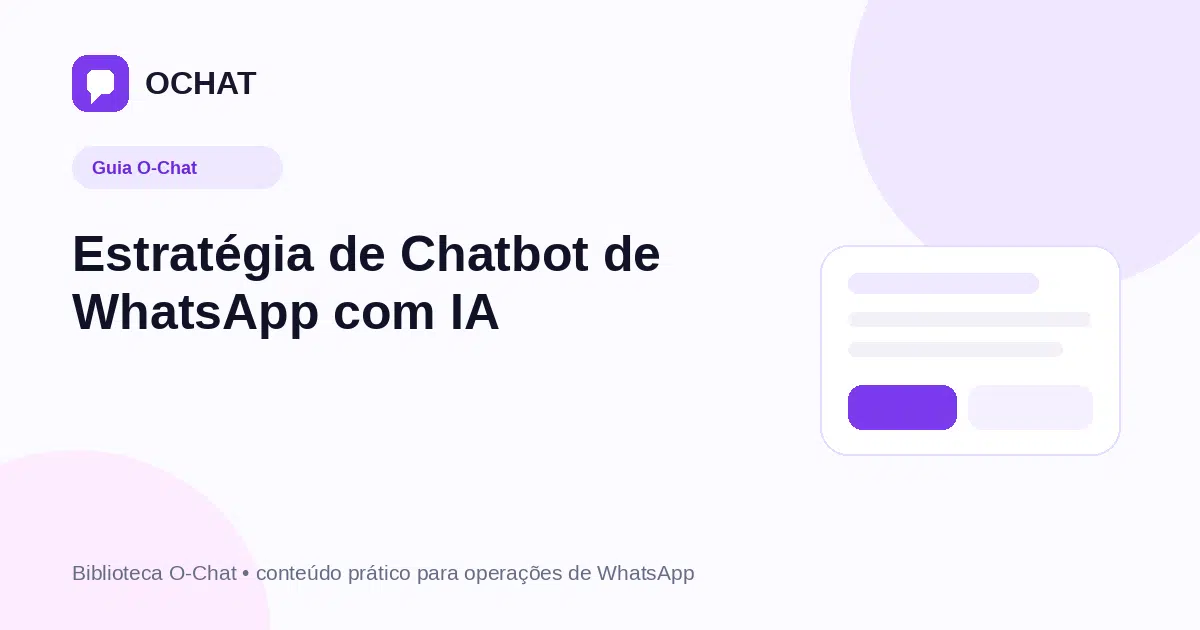 Estratégia de Chatbot de WhatsApp com IA