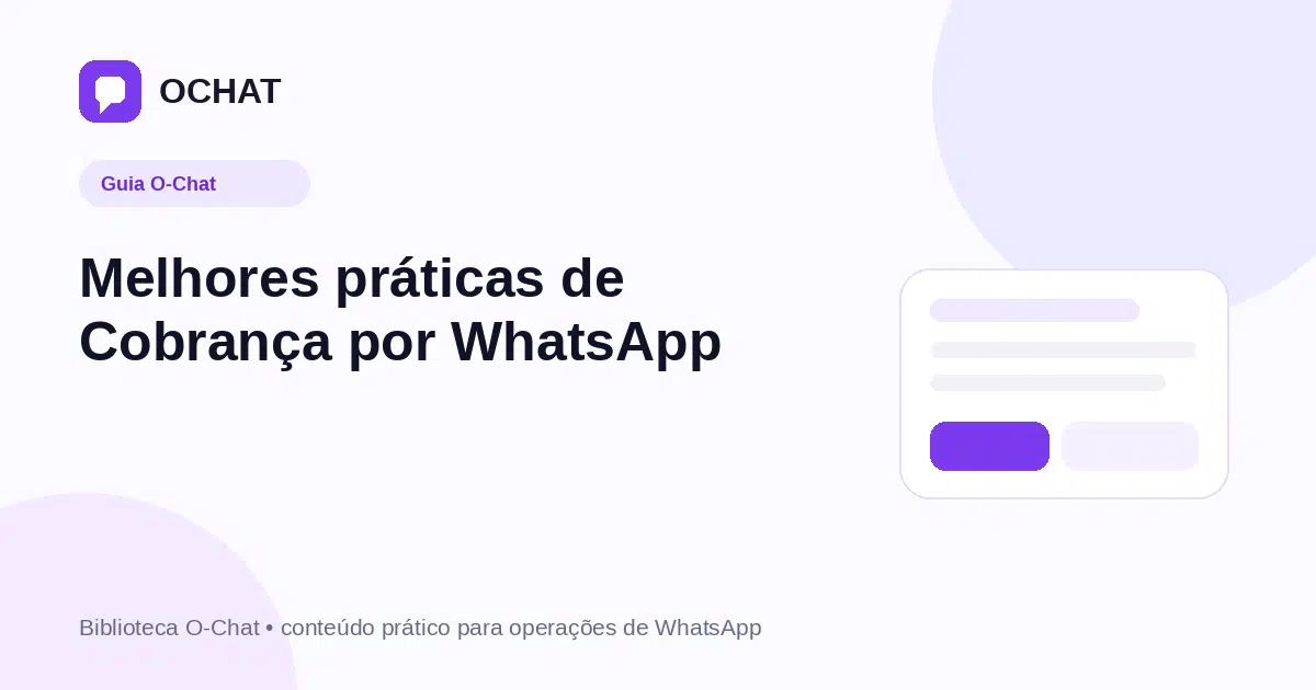 Melhores práticas de Cobrança por WhatsApp