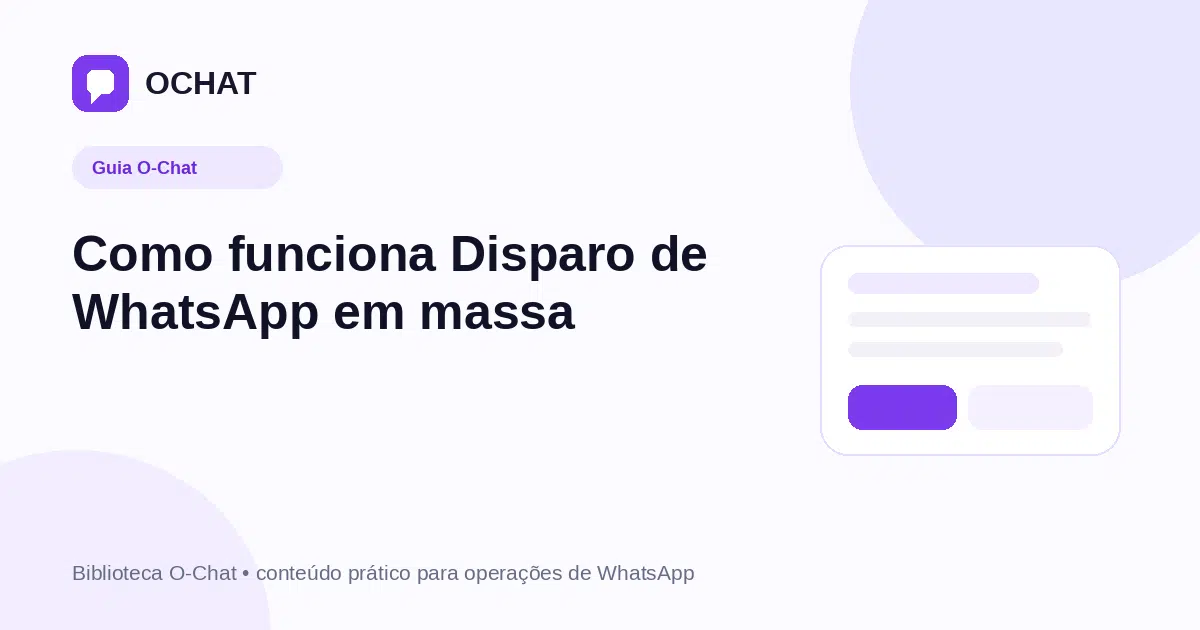 Como funciona Disparo de WhatsApp em massa