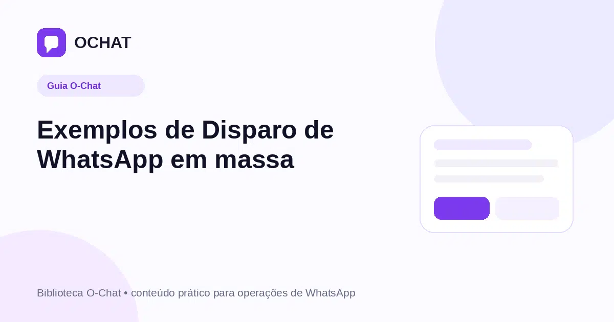 Exemplos de Disparo de WhatsApp em massa