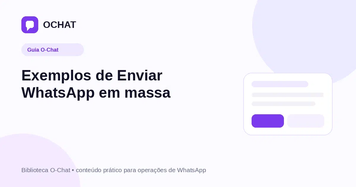 Exemplos de Enviar WhatsApp em massa
