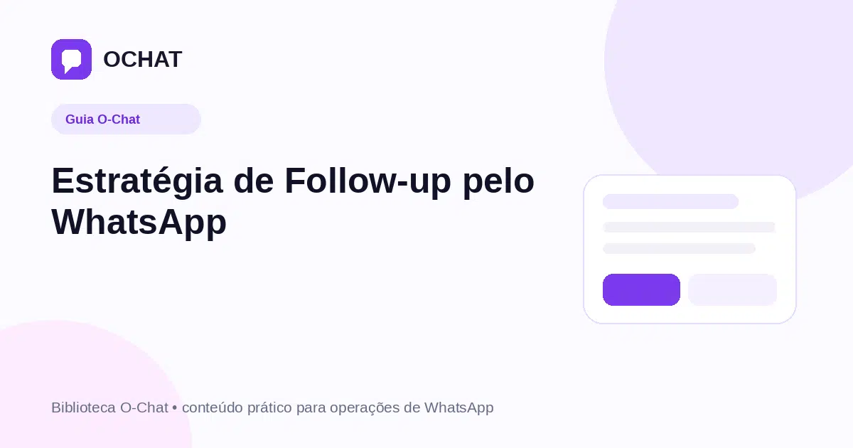 Estratégia de Follow-up pelo WhatsApp