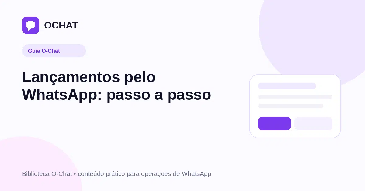 Lançamentos pelo WhatsApp: passo a passo