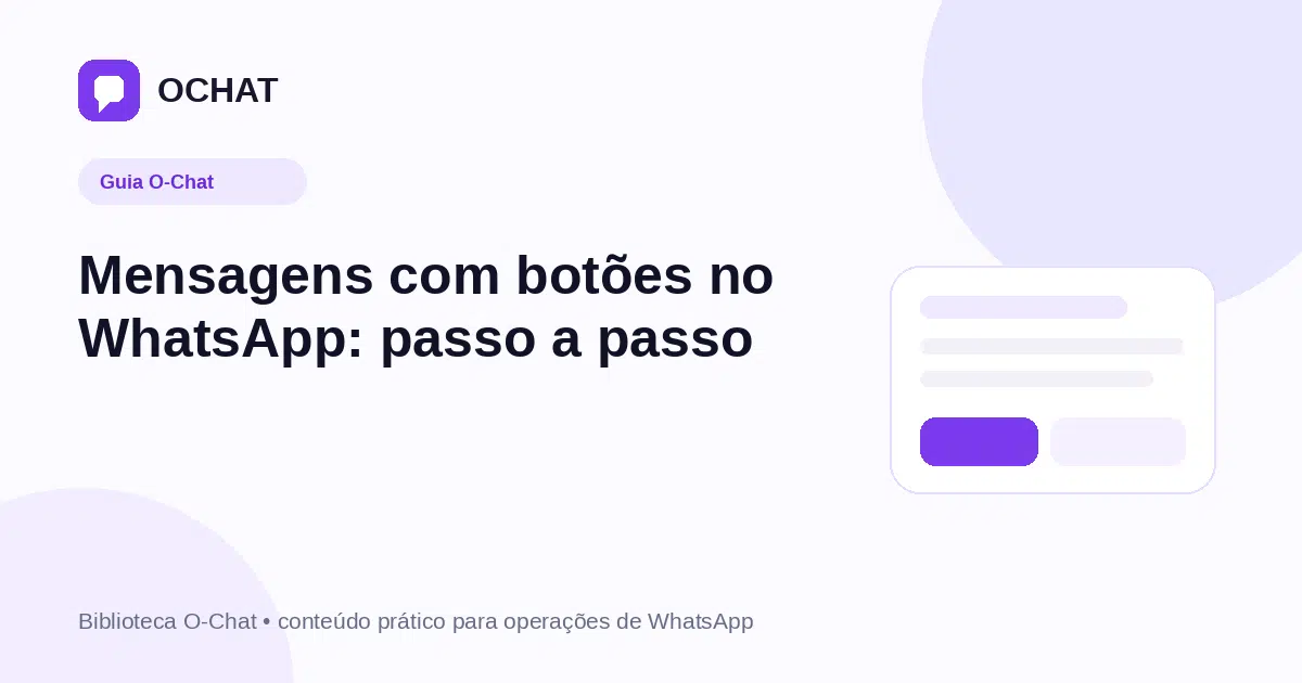 Mensagens com botões no WhatsApp: passo a passo