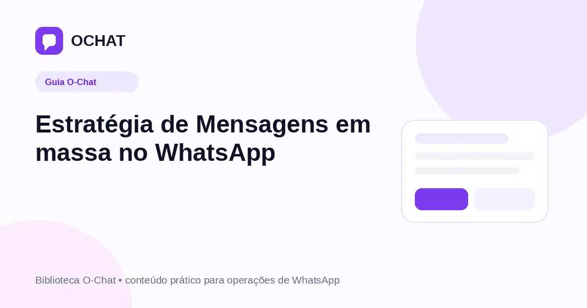Estratégia de Mensagens em massa no WhatsApp