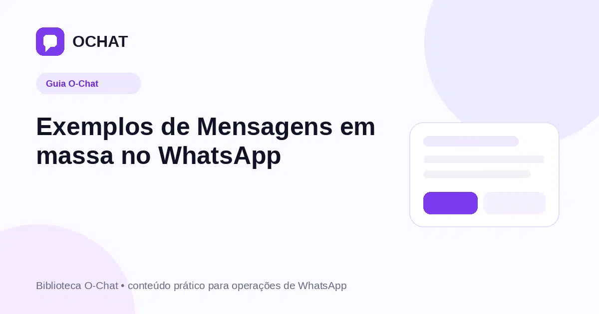 Exemplos de Mensagens em massa no WhatsApp