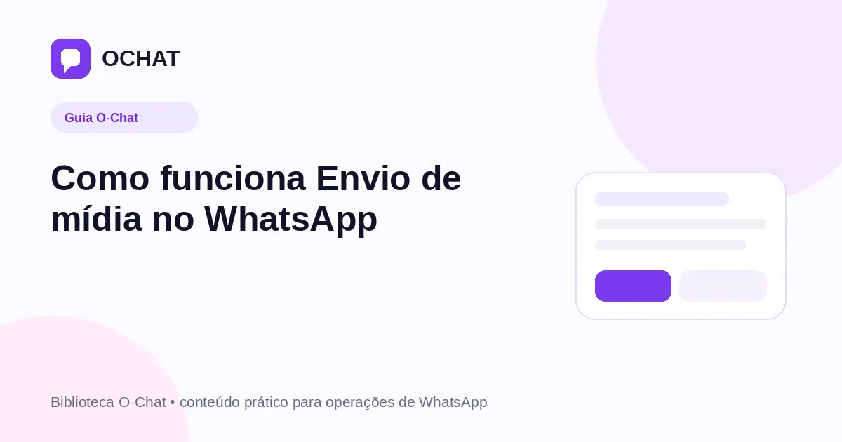 Como funciona Envio de mídia no WhatsApp