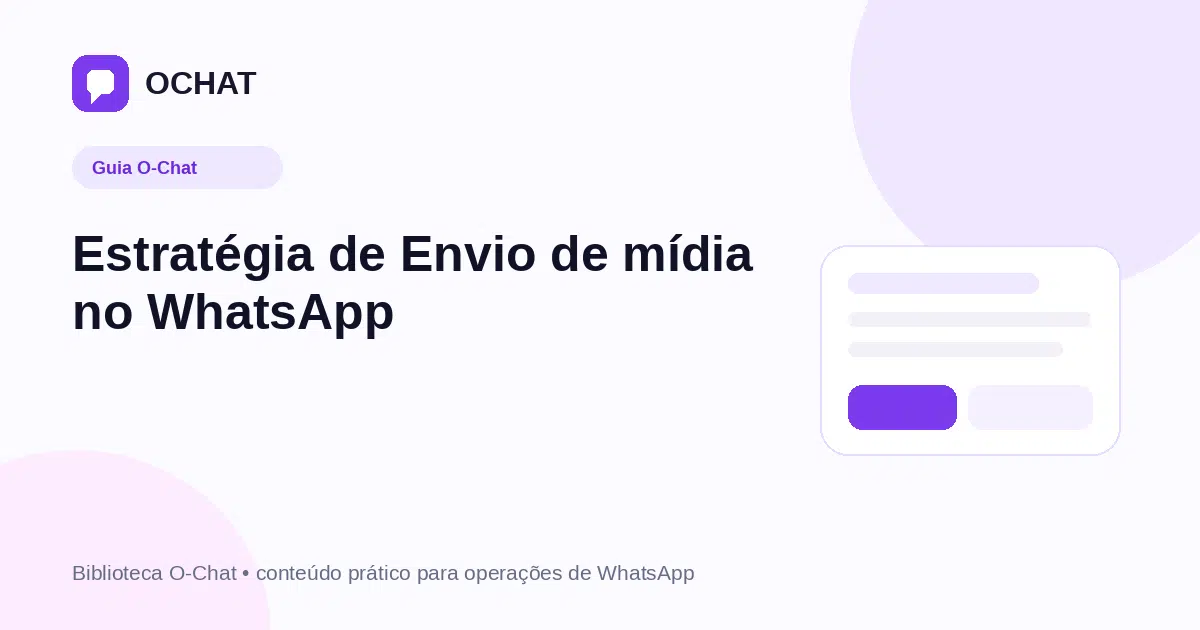 Estratégia de Envio de mídia no WhatsApp