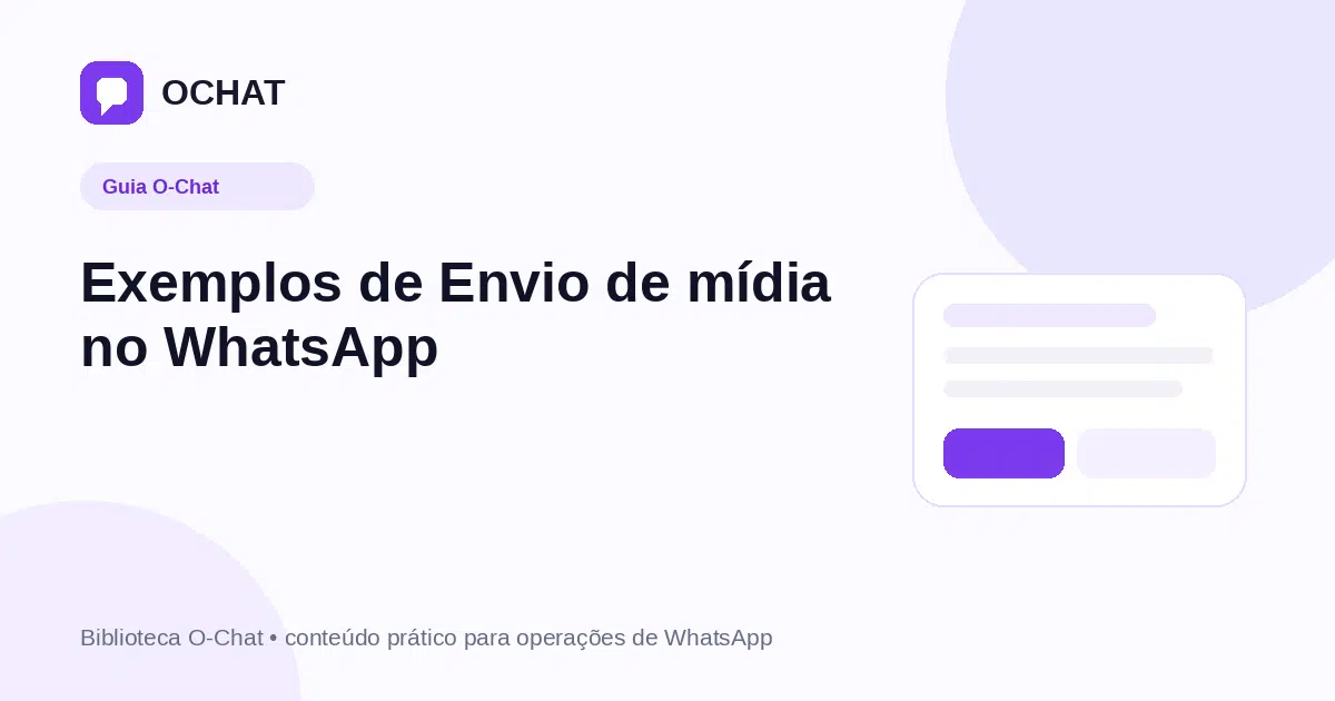 Exemplos de Envio de mídia no WhatsApp