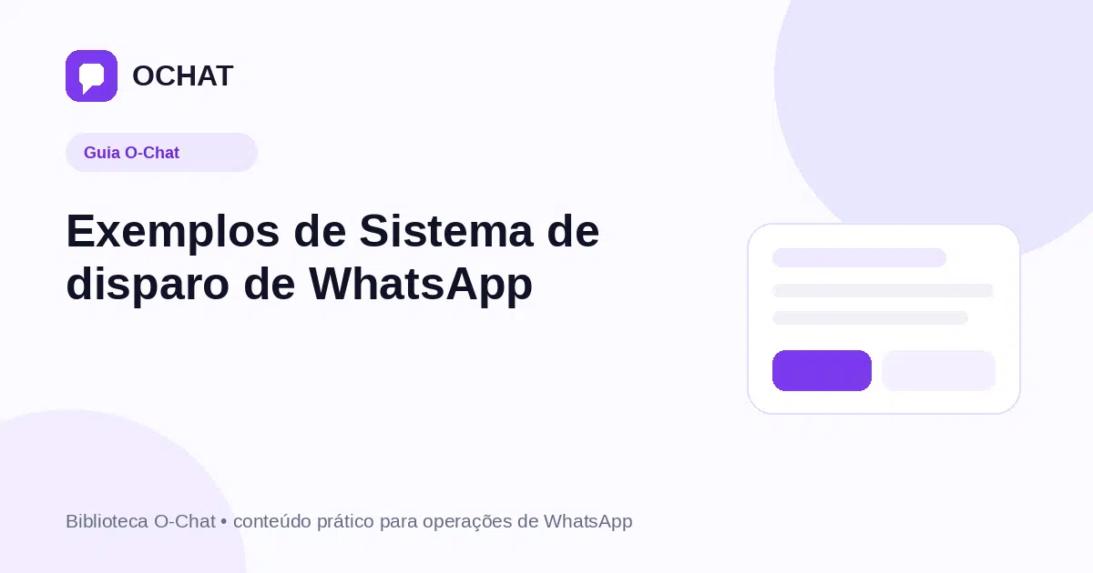 Exemplos de Sistema de disparo de WhatsApp