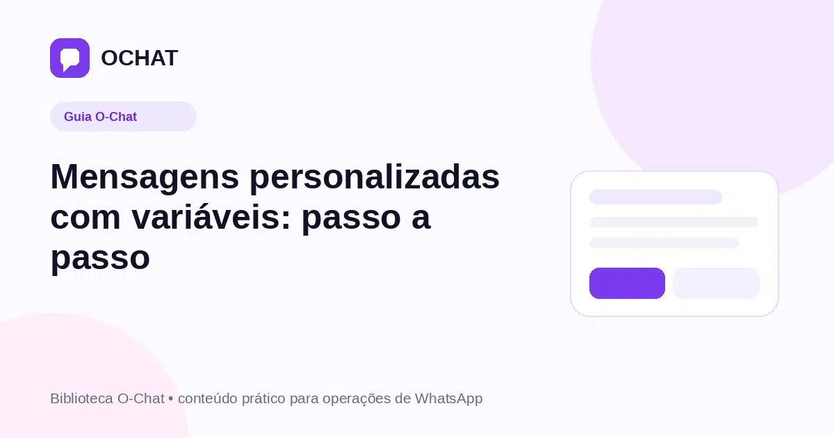 Mensagens personalizadas com variáveis: passo a passo
