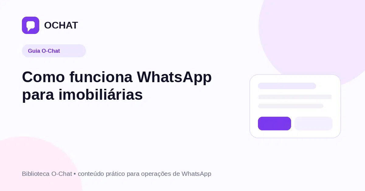 Como funciona WhatsApp para imobiliárias