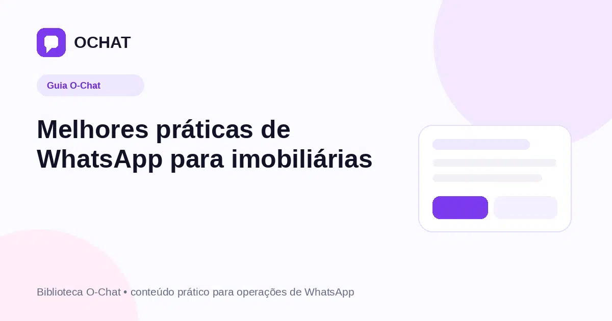 Melhores práticas de WhatsApp para imobiliárias