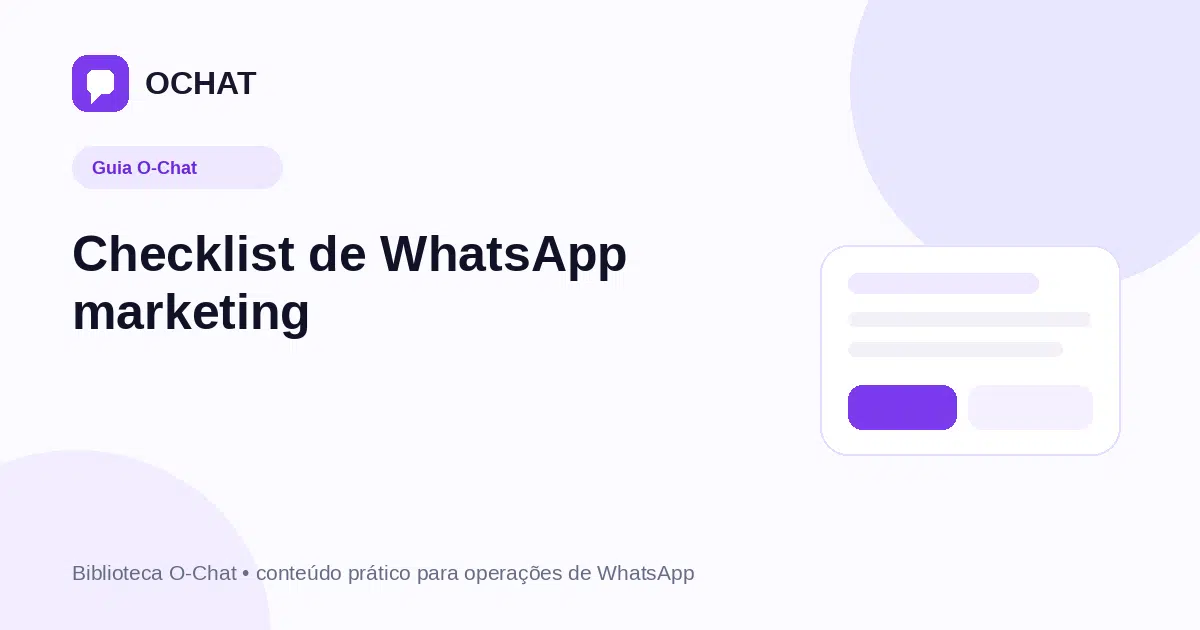 Checklist de WhatsApp marketing