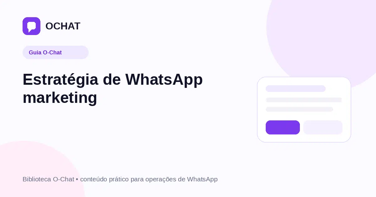 Estratégia de WhatsApp marketing