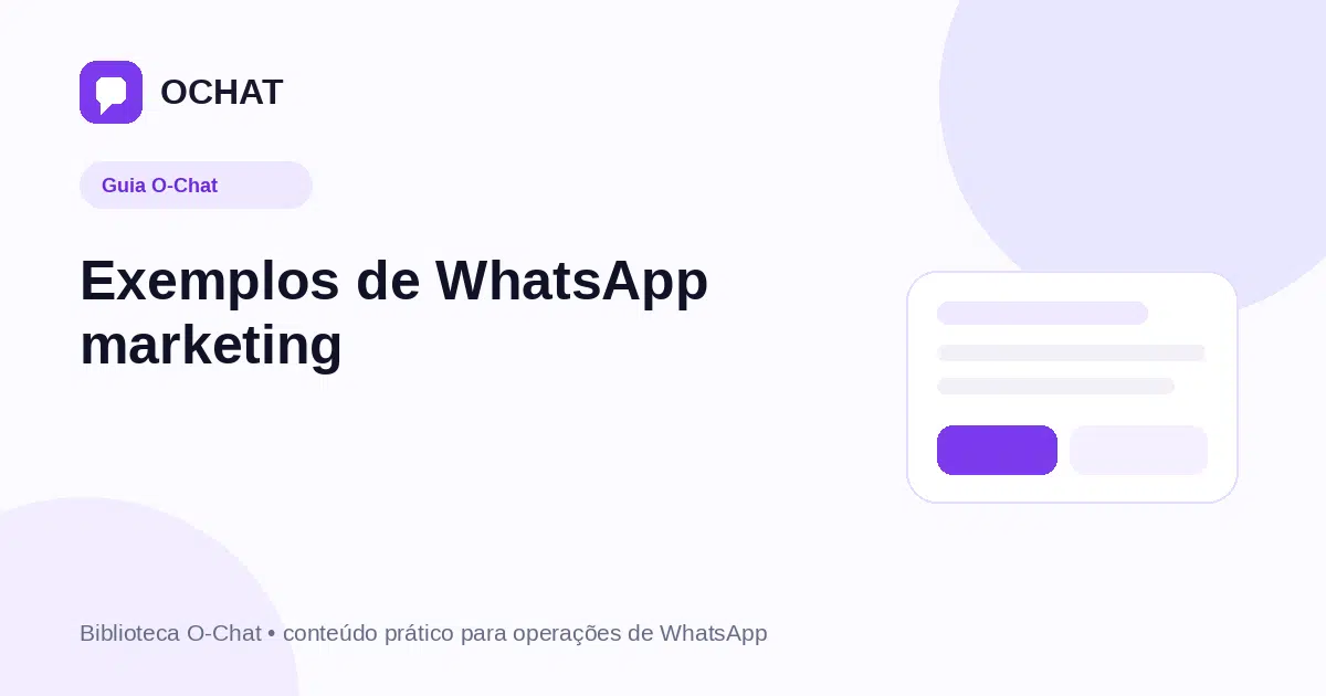 Exemplos de WhatsApp marketing