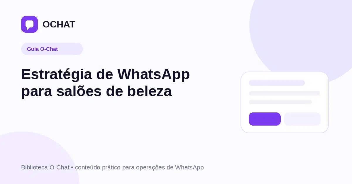 Estratégia de WhatsApp para salões de beleza