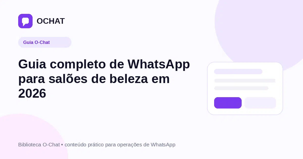 Guia completo de WhatsApp para salões de beleza em 2026