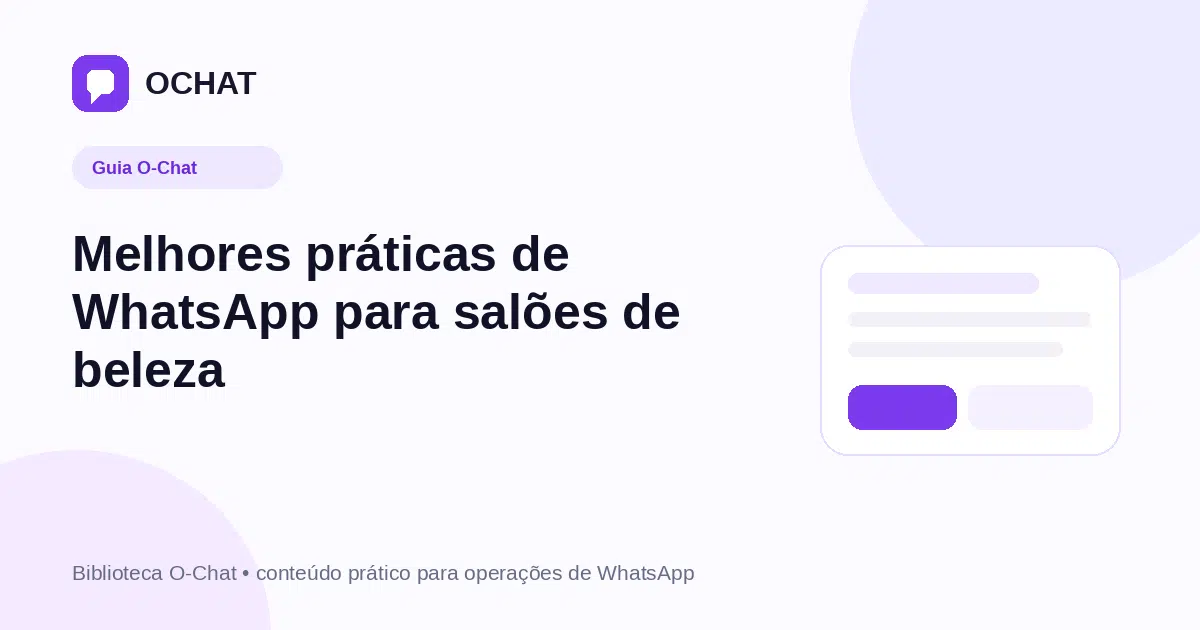 Melhores práticas de WhatsApp para salões de beleza