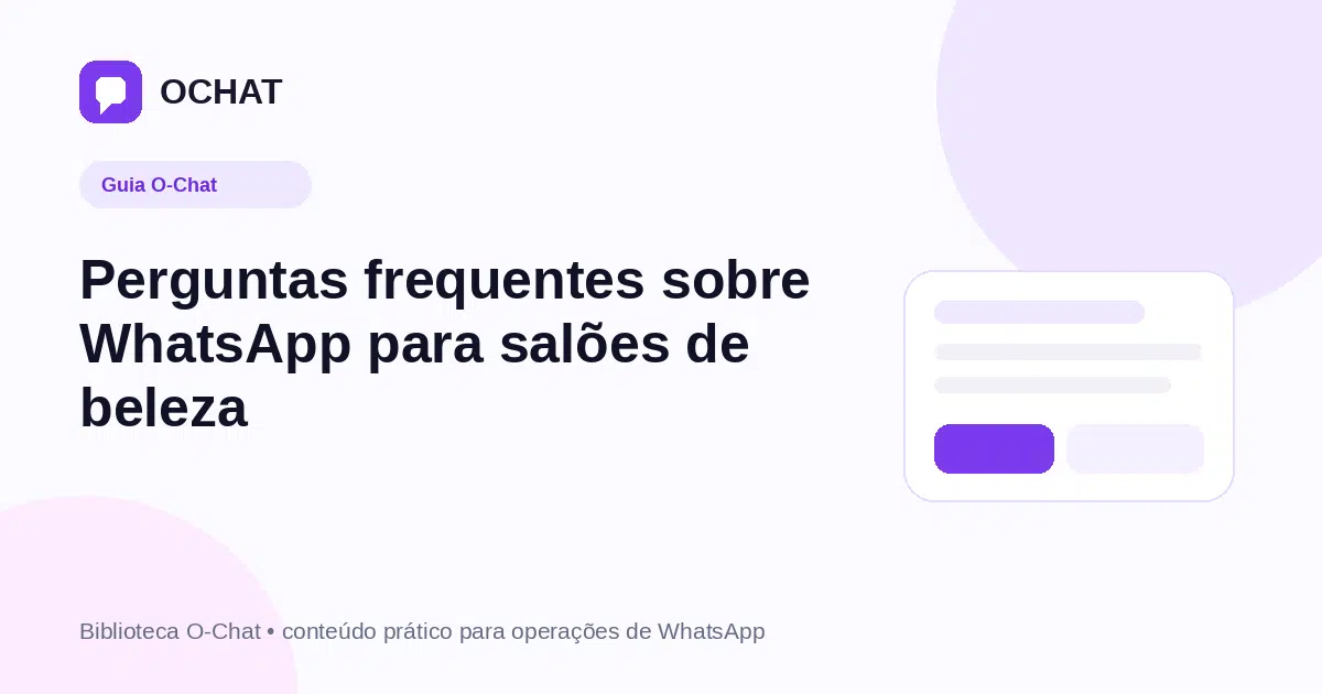 Perguntas frequentes sobre WhatsApp para salões de beleza